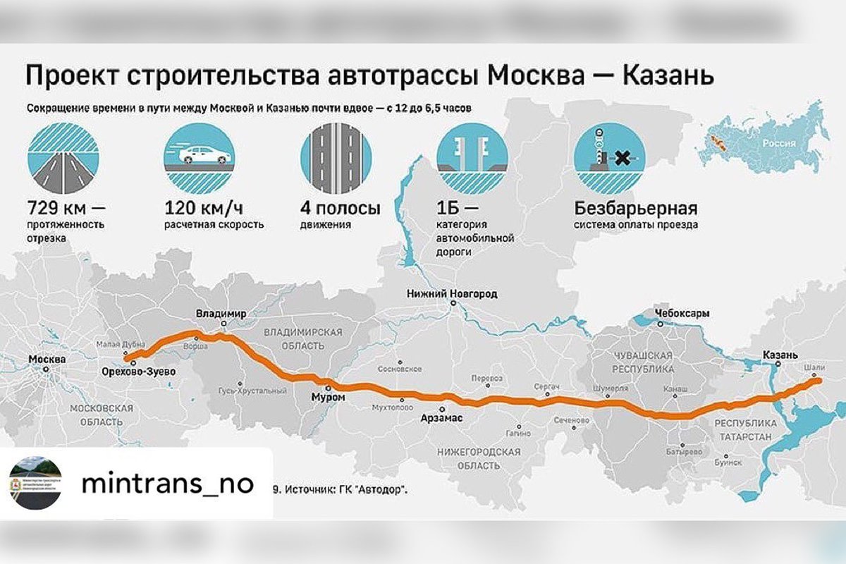 Как пройдёт трасса М через Татарстан? [карта]